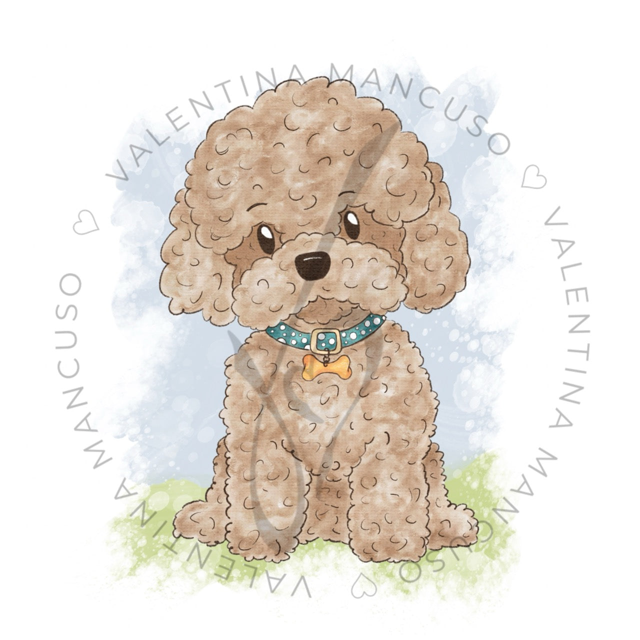 Barboncino <br> con sfondo