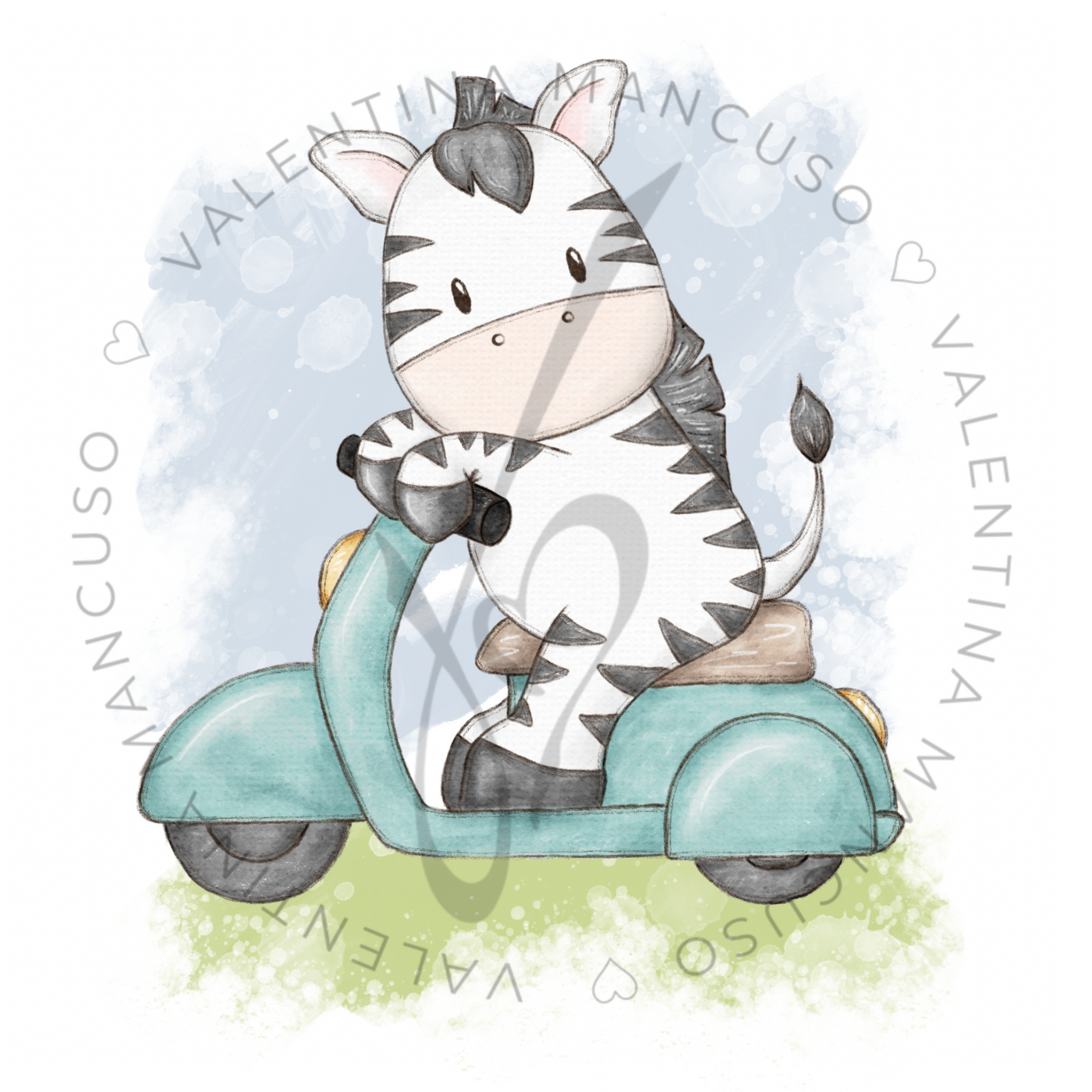 Zebra <br> con sfondo