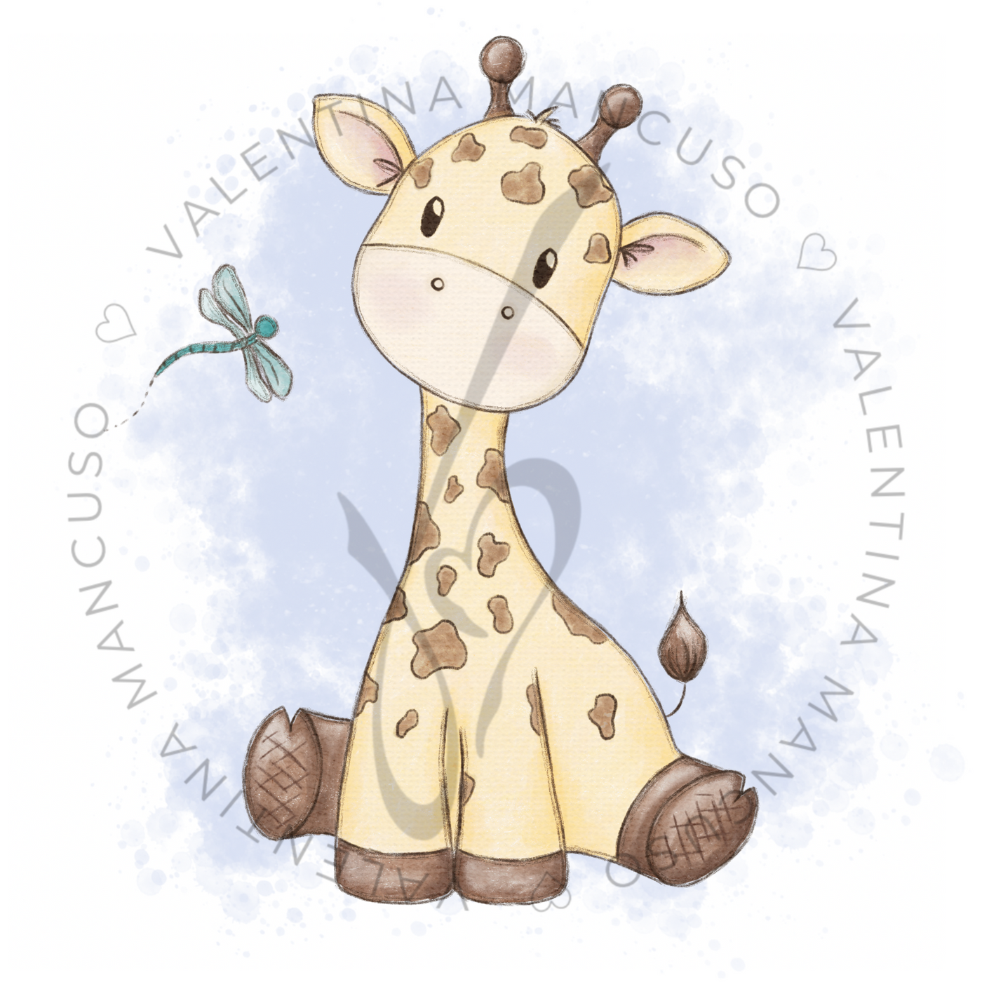 Giraffa <br> con sfondo