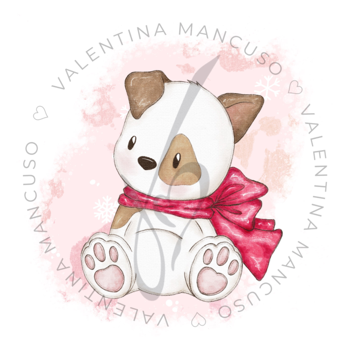 Cagnolino Natale <br> con sfondo