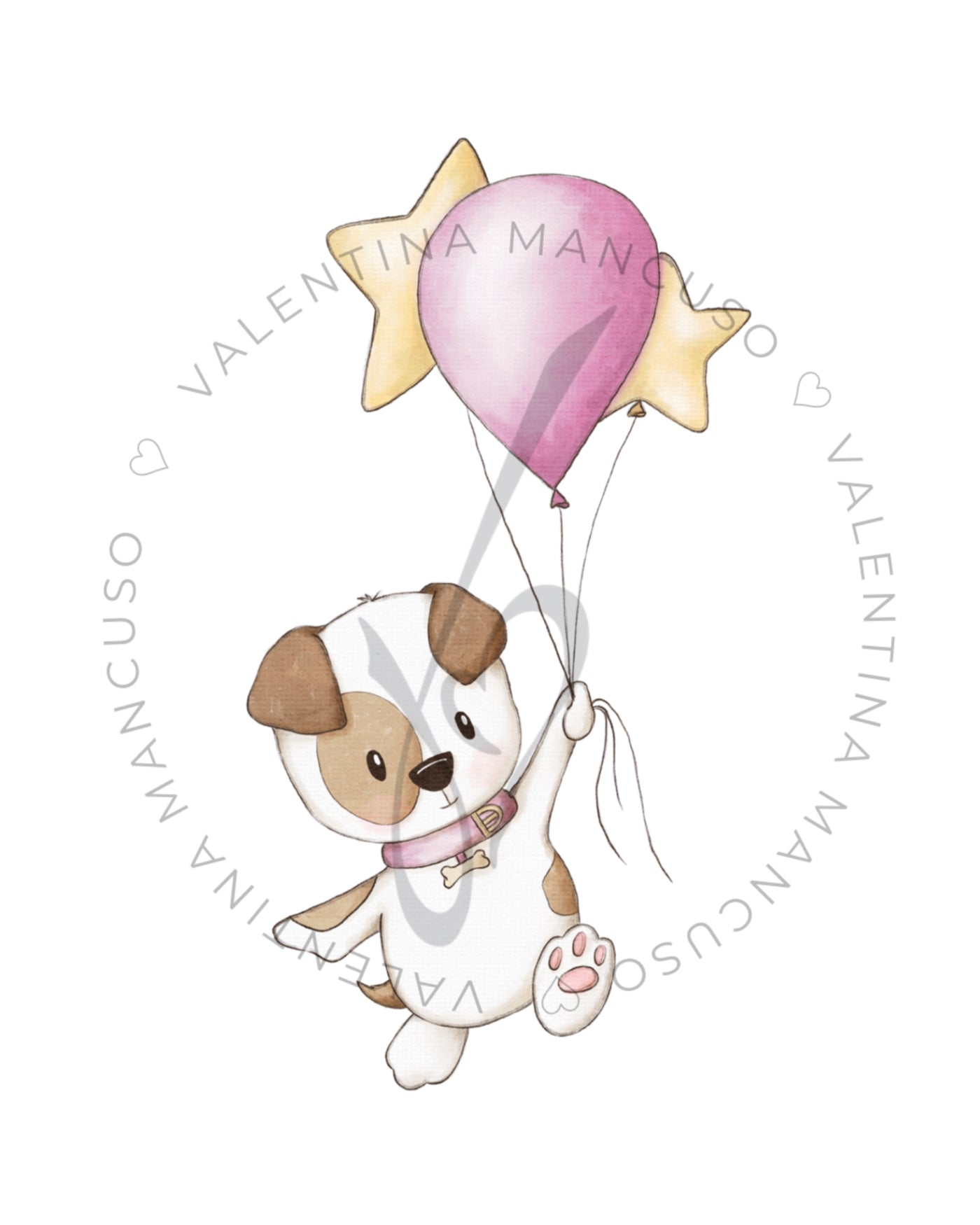 Cagnolina con palloncini