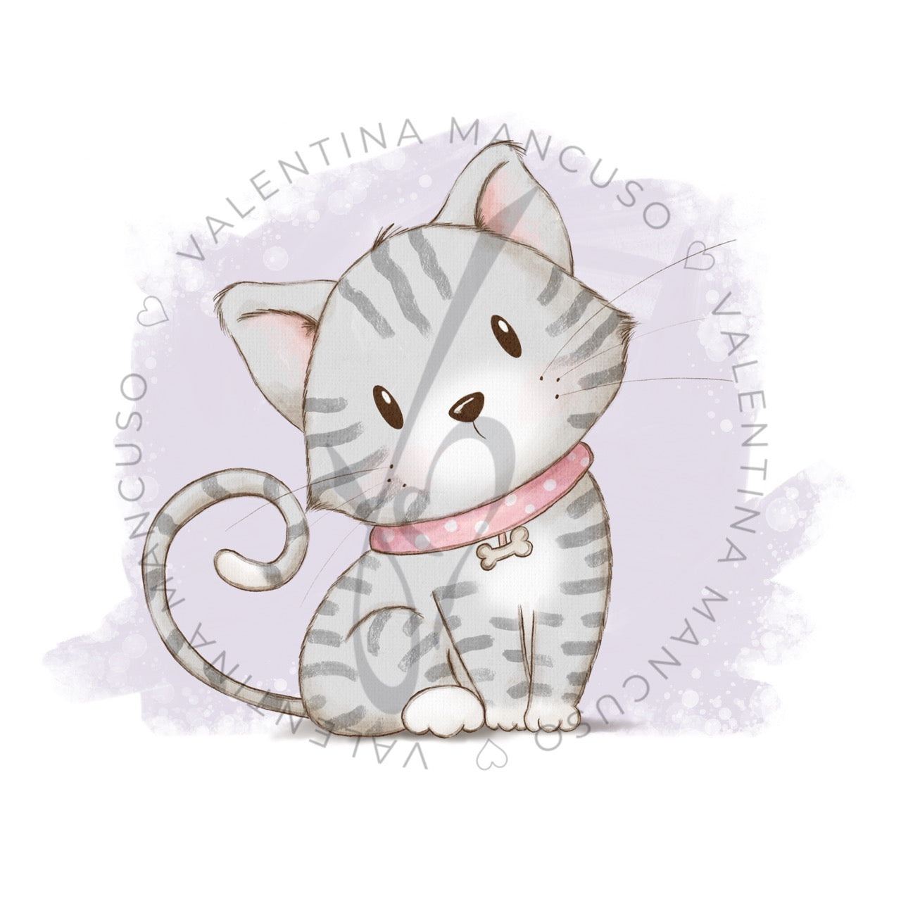 Fusa collarino rosa<br> con sfondo