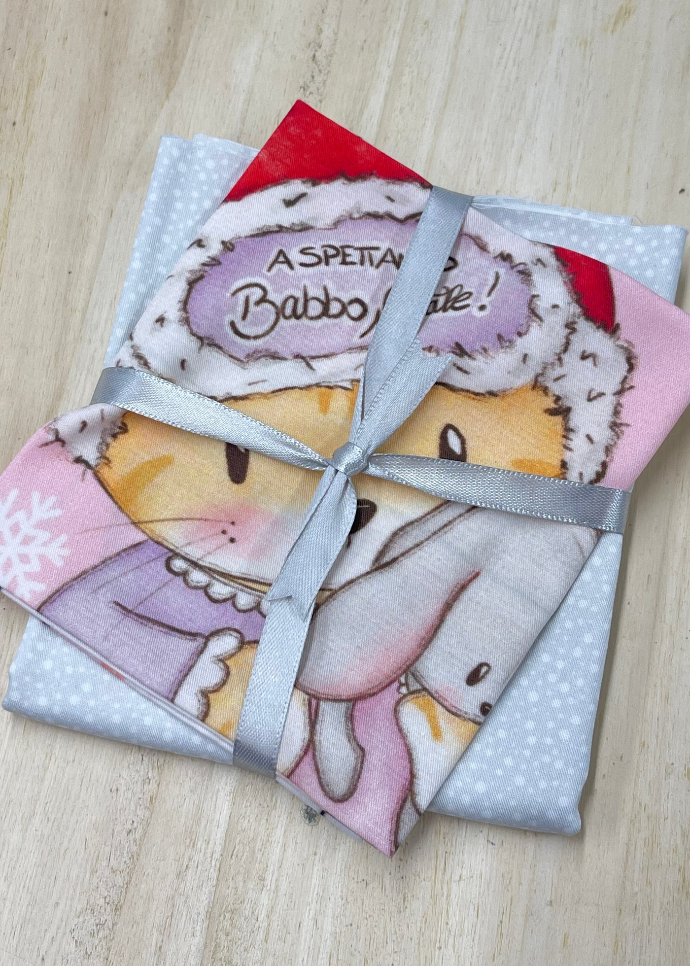 Kit Mini<br>Gattina di Natale e Pois Grigio