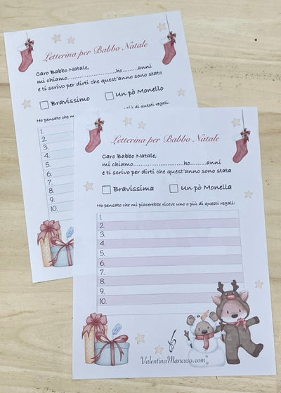 Bustina e Letterina per Babbo Natale