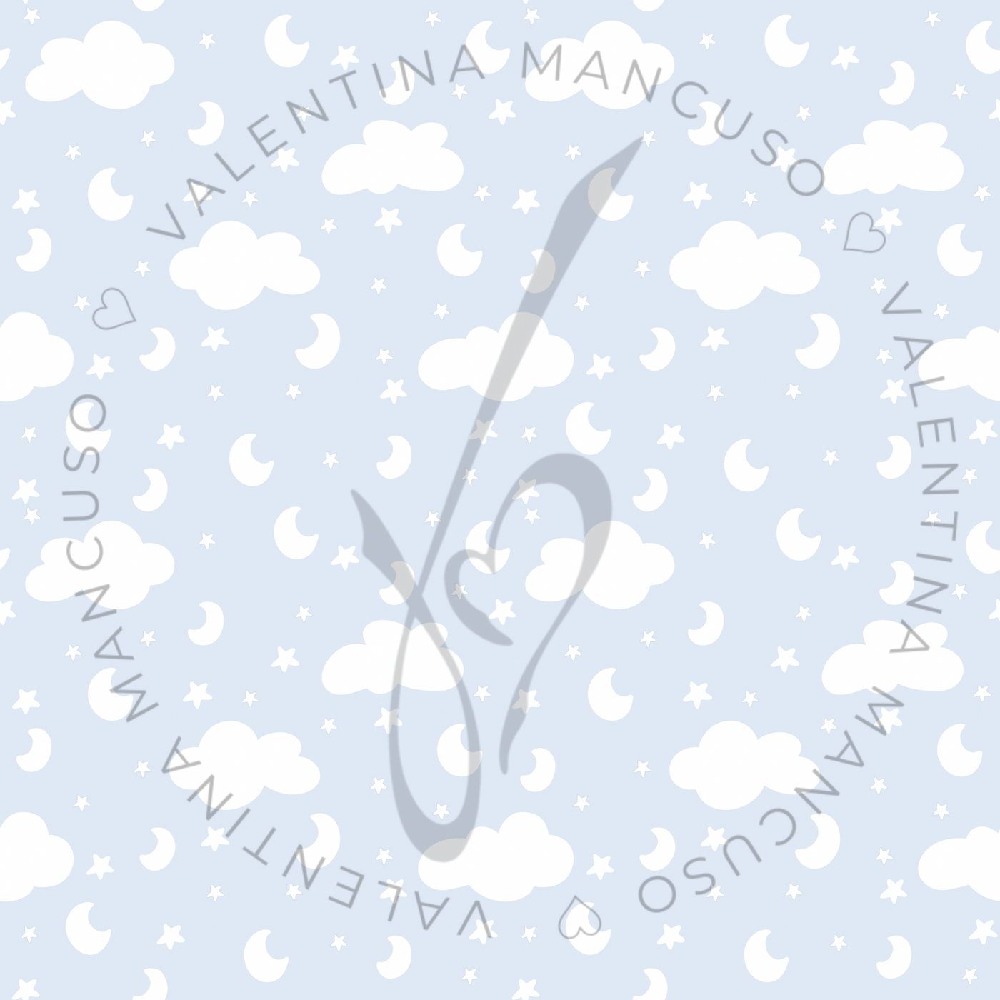 Cotone <br> Notte Stellata Azzurra