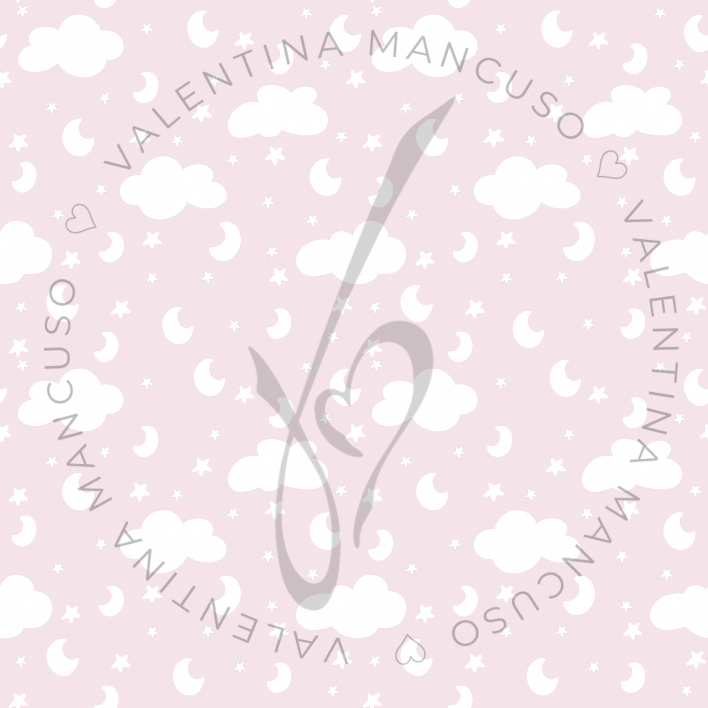 Cotone <br> Notte Stellata Rosa