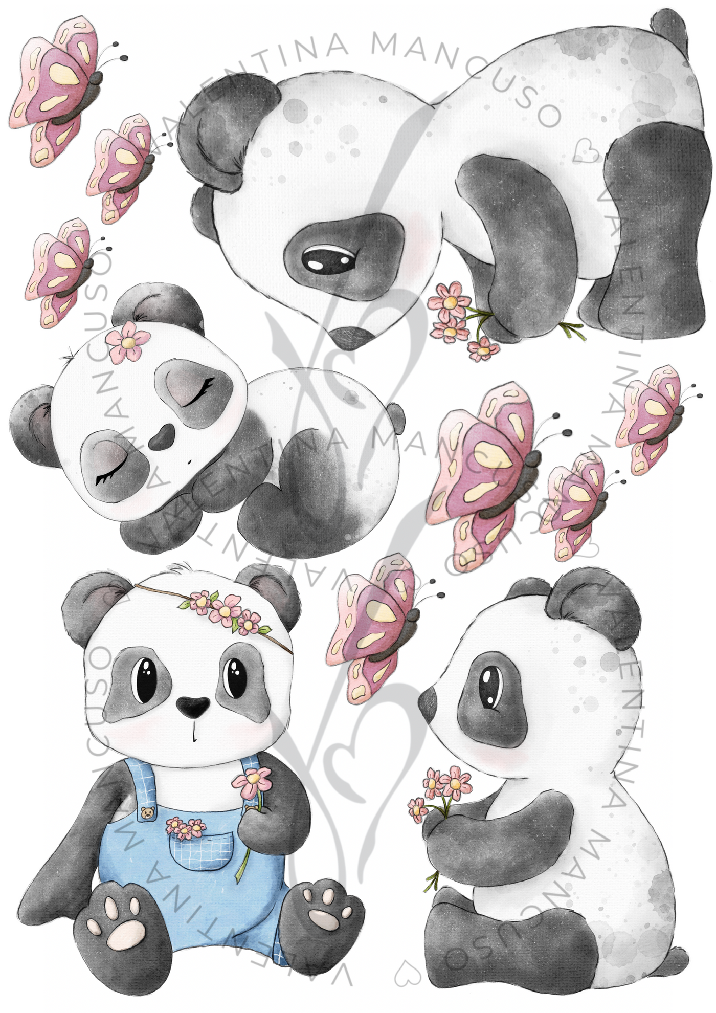 Set Panda A4