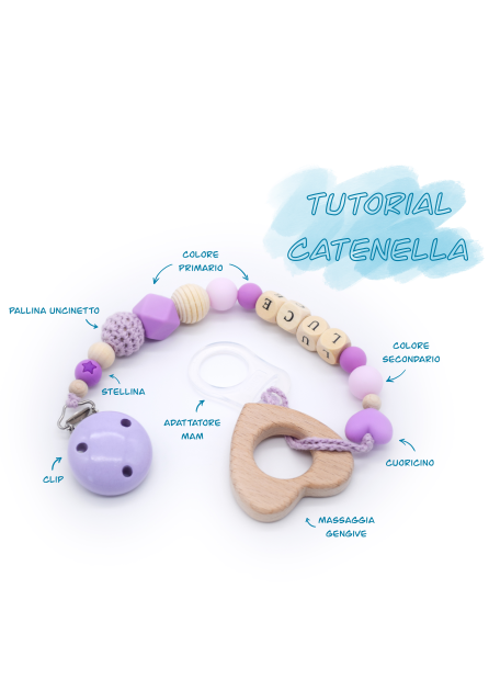 Catenella Portaciuccio <br> Legno&Silicone